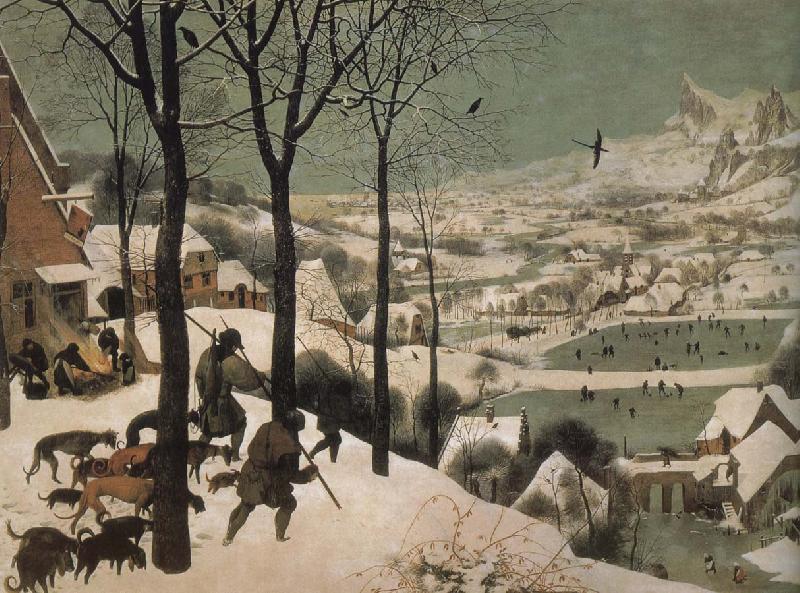 Pieter Bruegel Snow hunting oil painting picture
